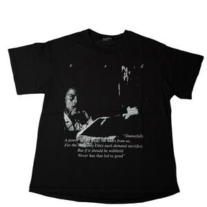 Black Short Sleeve Tee with Artistic Graphic